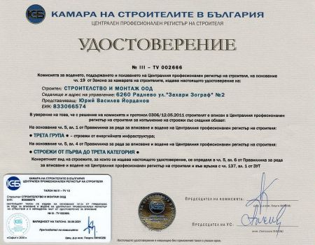 Udostoverenie III grupa
